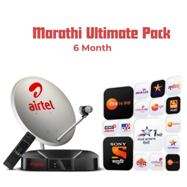 Airtel DTH only box | 6 Months Ultimate Marathi Pack | Free Installation - Image 2