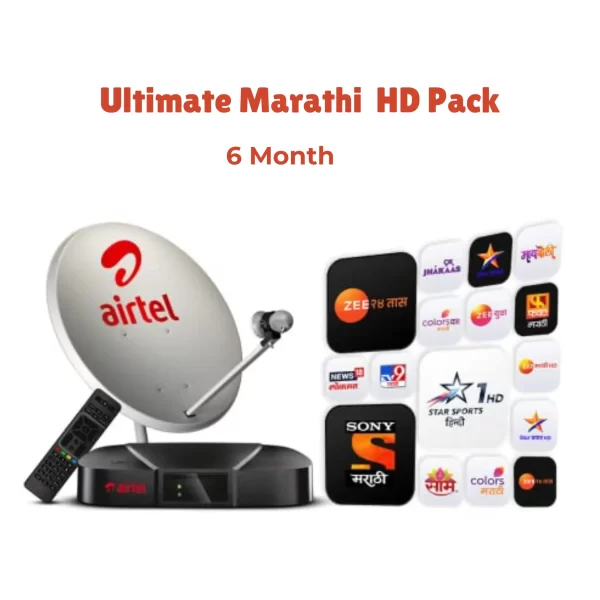 Airtel DTH | 6 Months Ultimate Marathi HD Pack Complete | Free Installation - Image 2